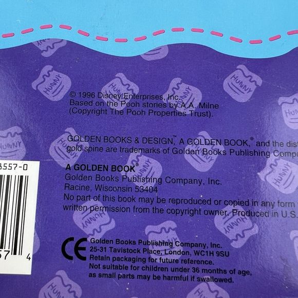 DISNEY Sticker Book Winnie the Pooh VTG 90s Party Time Easy Peel Golden Books - Picture 3 of 4